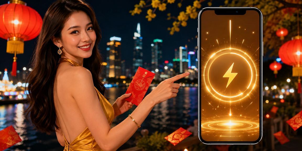 Người dùng TP. Hồ Chí Minh nhận thưởng và kiểm tra tài khoản trong dịp lễ hội đèn lồng truyền thống